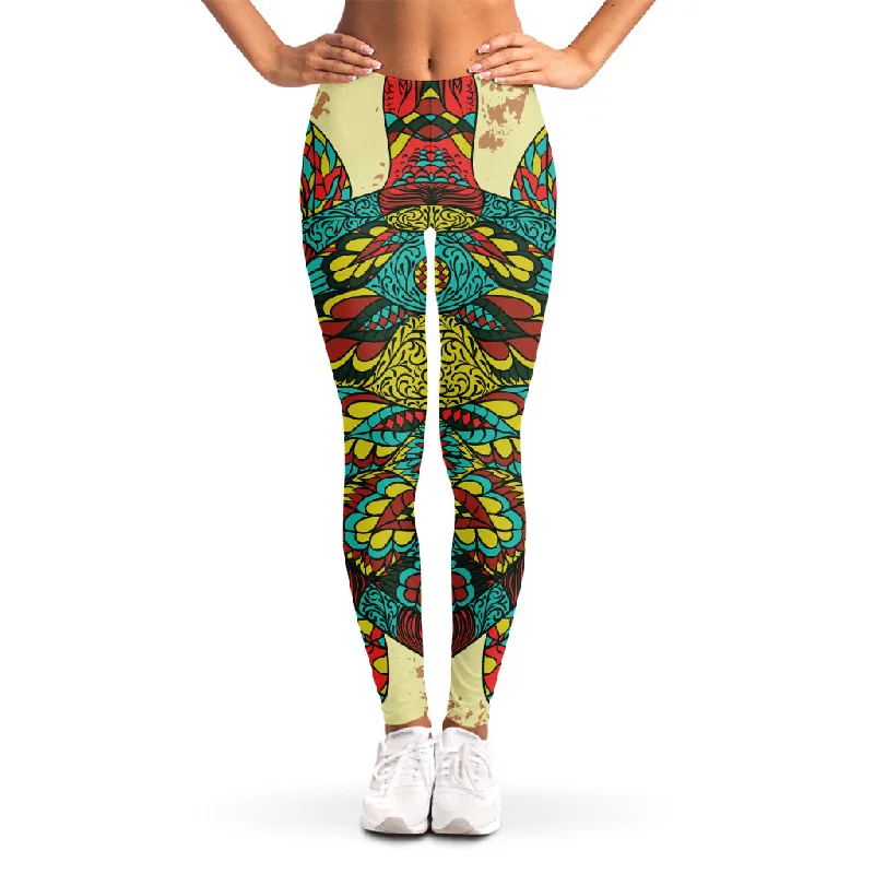 Native Bohemian Sea Turtle Print Women's Leggings Trendy Cold Weather Tights