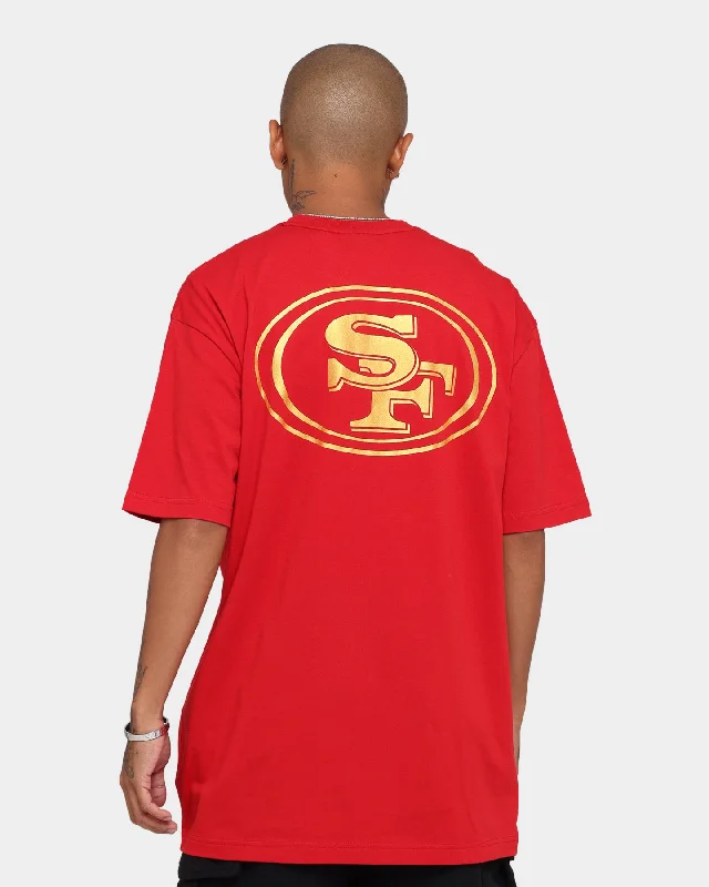 New Era San Francisco 49ers Oversize T-Shirt Scarlet/Gold Cashmere Blend Cotton Blend Poly Blend New Era San Francisco 49ers Oversize T-Shirt Scarlet/Gold Cashmere Blend Cotton Blend Poly Blend